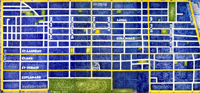 Map: historic Portuguese Quartier (Montreal)